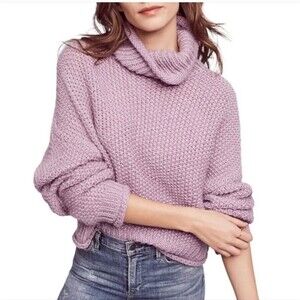 Anthropologie Womens Abella Chunky Acrylic Wool Turtleneck Sweater Small S